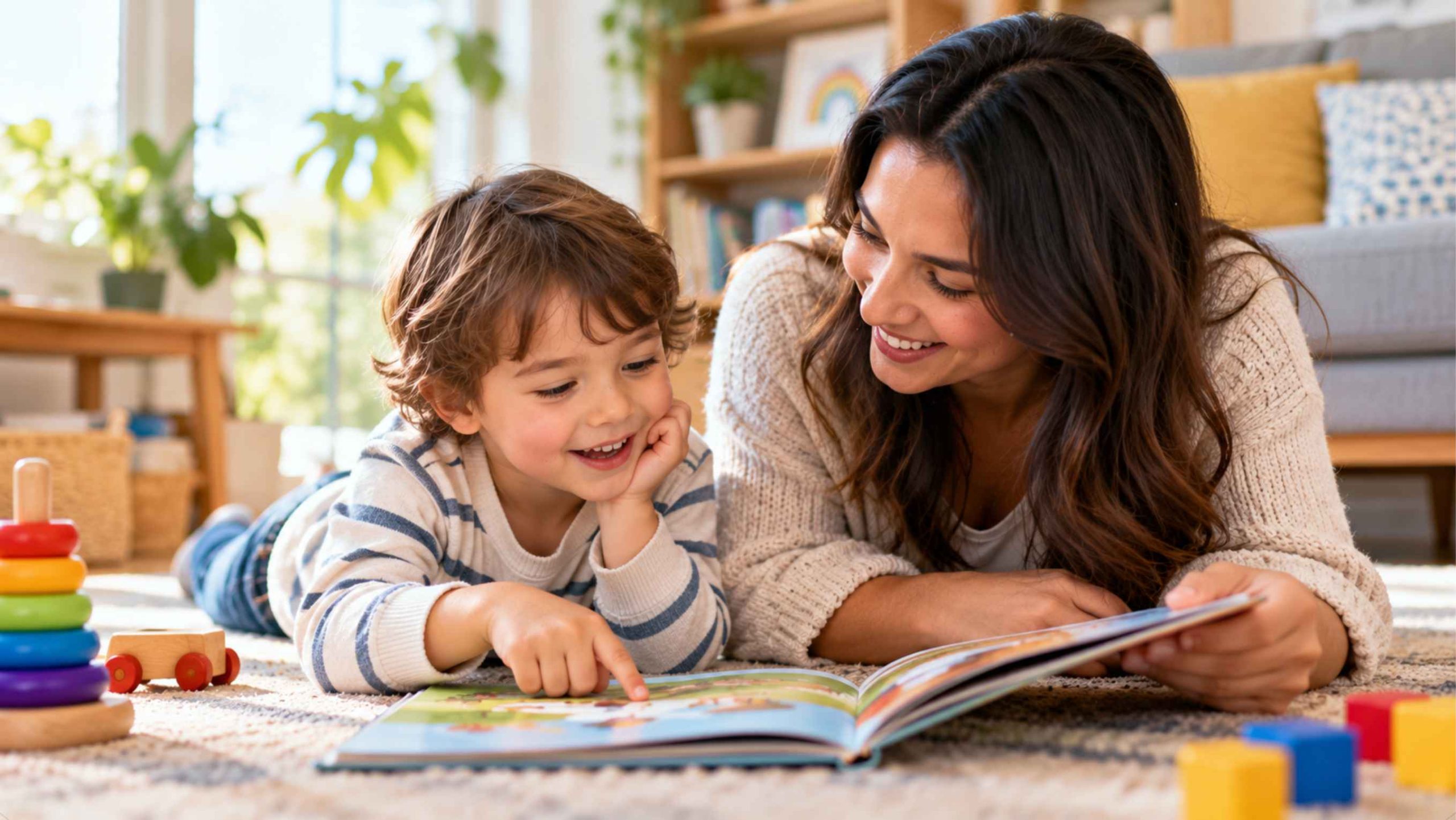 Cozy Mother Child Storytime
